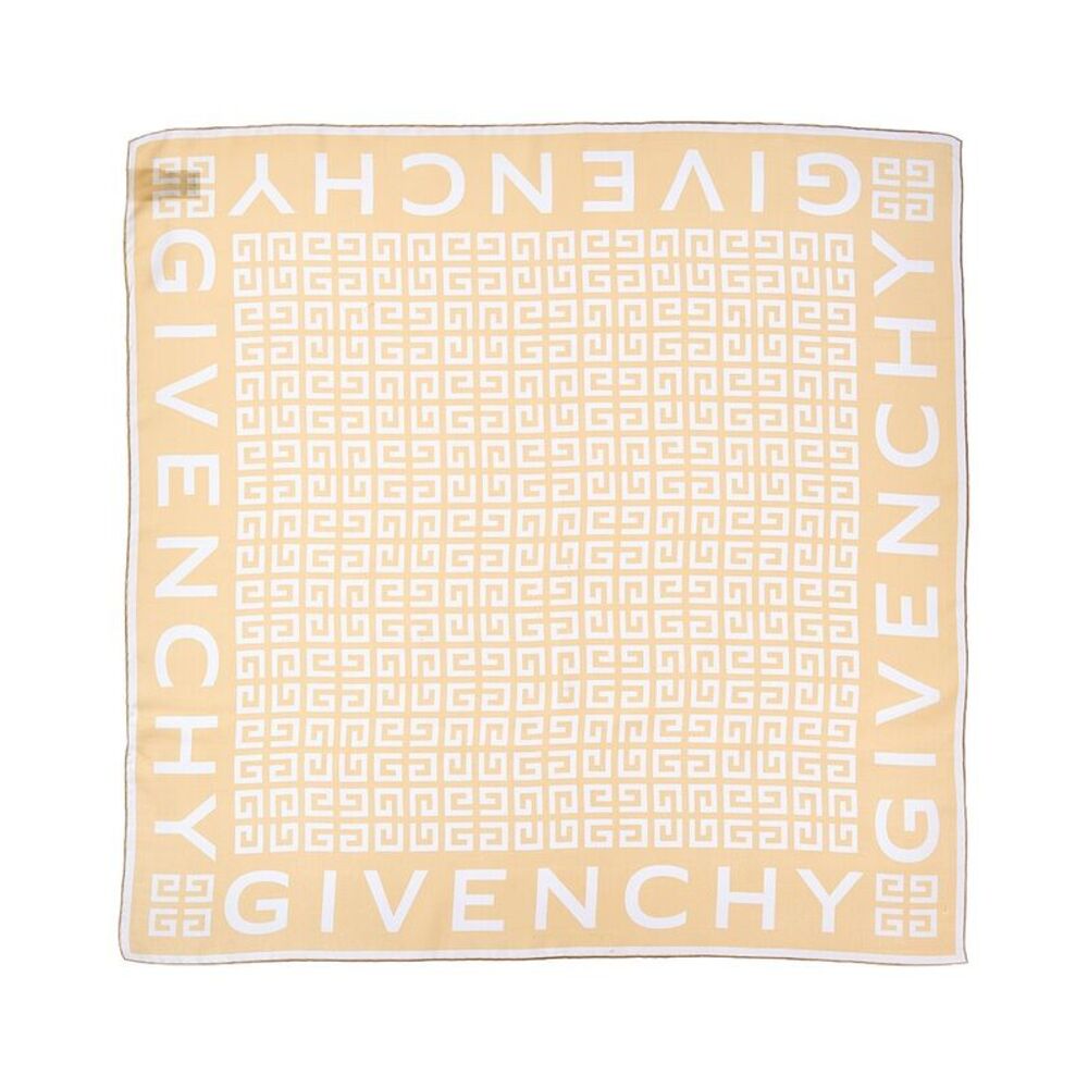 Givenchy 4G Small Square Silk Scarf, Beige